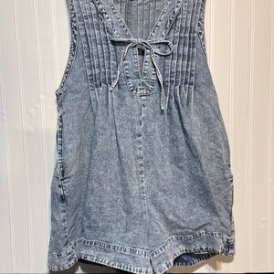 Chic Denim Sleeveless Romper A26